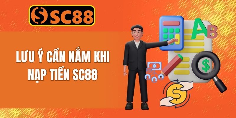 Các chú ý cần nắm chuẩn khi giao dịch nạp tiền tại SC88